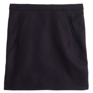 J. Crew Zip-pocket Mini Skirt with Gold Zippers